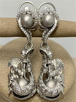 *Серьги Фианит арт. 71204с-863 вес 18,99 г - фото 220656 *Серьги Фианит арт. 71204с-863 вес 18,99 г - фото 220656