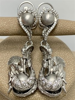 *Серьги Фианит арт. 71204с-863 вес 18,99 г - фото 220657 *Серьги Фианит арт. 71204с-863 вес 18,99 г - фото 220657