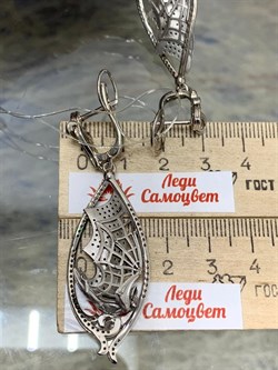 *Серьги Фианит Лутучие Мыши арт. 12693с-266 вес 15,57 г - фото 220684 *Серьги Фианит Лутучие Мыши арт. 12693с-266 вес 15,57 г - фото 220684