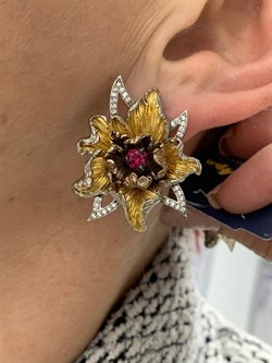 *Серьги Фианит арт. 12782с-655 вес 26,29 г - фото 220713