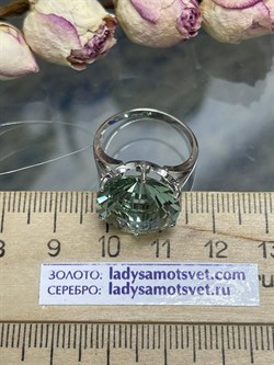 *Кольцо р.20 Празиолит синт арт. 820к-011 (вес 4,6 г) - фото 220761 *Кольцо р.20 Празиолит синт арт. 820к-011 (вес 4,6 г) - фото 220761