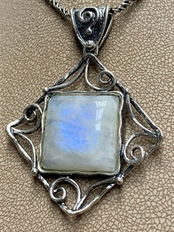 *Колье р.42 Адуляр Индия арт. 01N771MS-900 (Вес 20,48 г.) - фото 221833