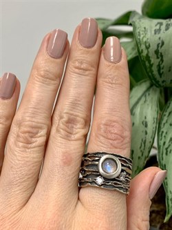 *Кольцо р.18,5 Адуляр Индия арт. MVR1458MS-469 Вес 9,59 г. - фото 221937 *Кольцо р.18,5 Адуляр Индия арт. MVR1458MS-469 Вес 9,59 г. - фото 221937