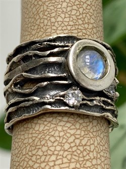 *Кольцо р.18,5 Адуляр Индия арт. MVR1458MS-469 Вес 9,59 г. - фото 221944 *Кольцо р.18,5 Адуляр Индия арт. MVR1458MS-469 Вес 9,59 г. - фото 221944