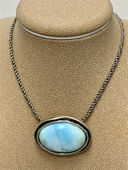 *Колье р.43 Ларимар Доминикана арт. 01N799LM-425 (Вес 18,72 г.) - фото 222033 *Колье р.43 Ларимар Доминикана арт. 01N799LM-425 (Вес 18,72 г.) - фото 222033