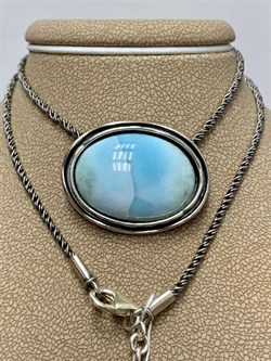 *Колье р.43 Ларимар Доминикана арт. 01N799LM-425 (Вес 18,72 г.) - фото 222039 *Колье р.43 Ларимар Доминикана арт. 01N799LM-425 (Вес 18,72 г.) - фото 222039