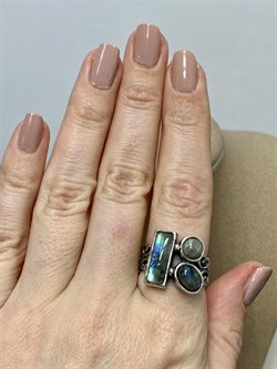 *Кольцо р.18,5 Лабрадор Бразилия арт. 01R2453LB-365 Вес 8,6 г - фото 222043 *Кольцо р.18,5 Лабрадор Бразилия арт. 01R2453LB-365 Вес 8,6 г - фото 222043