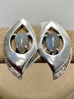 *Серьги Лабрадор Бразилия арт. MVE1629LB-006 Вес 3,81 г - фото 222088