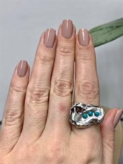 *Кольцо р.18 Бирюза Намибия арт. MVR261TQ-960 (Вес 6,44 г.) - фото 222182 *Кольцо р.18 Бирюза Намибия арт. MVR261TQ-960 (Вес 6,44 г.) - фото 222182