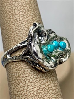 *Кольцо р.18 Бирюза Намибия арт. MVR261TQ-960 (Вес 6,44 г.) - фото 222186 *Кольцо р.18 Бирюза Намибия арт. MVR261TQ-960 (Вес 6,44 г.) - фото 222186