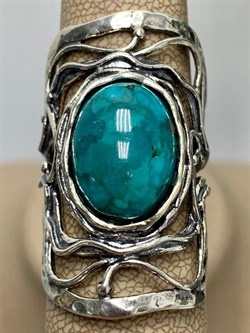 *Кольцо р.18 Бирюза Намибия арт. 01R2464TQ-483 (Вес 10,23 г.) - фото 222197