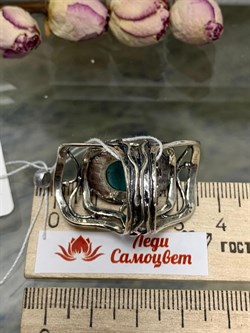 *Кольцо р.18 Бирюза Намибия арт. 01R2464TQ-483 (Вес 10,23 г.) - фото 222198