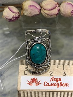 *Кольцо р.18 Бирюза Намибия арт. 01R2464TQ-483 (Вес 10,23 г.) - фото 222199