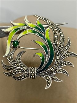 *Брошь-Кулон Микс Марказит Эмаль арт. Р 449-931 вес 11,84 г - фото 222247 *Брошь-Кулон Микс Марказит Эмаль арт. Р 449-931 вес 11,84 г - фото 222247