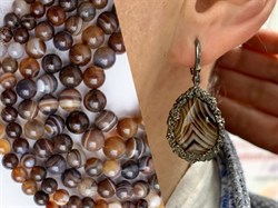 *Серьги Агат Ботсвана Арт 2299 Вес 14.22 г - фото 222272 *Серьги Агат Ботсвана Арт 2299 Вес 14.22 г - фото 222272