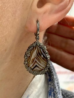 *Серьги Агат Ботсвана Арт 2299 Вес 14.22 г - фото 222273 *Серьги Агат Ботсвана Арт 2299 Вес 14.22 г - фото 222273