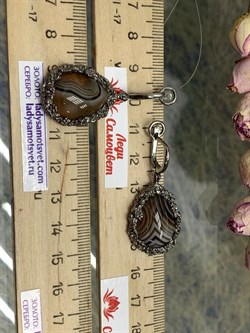 *Серьги Агат Ботсвана Арт 2299 Вес 14.22 г - фото 222276 *Серьги Агат Ботсвана Арт 2299 Вес 14.22 г - фото 222276