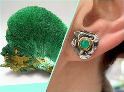 *Пусеты Зеленый Агат Арт 2275 Вес 4,54 г - фото 222303 *Пусеты Зеленый Агат Арт 2275 Вес 4,54 г - фото 222303