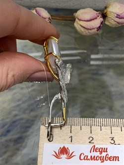 *Серьги Белый Жемчуг Барокко Арт 2110-20,44 Вес 20,44 г - фото 222351