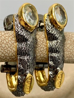 *Серьги Празиолит Арт 2102-844 Вес 9,53 г - фото 222404 *Серьги Празиолит Арт 2102-844 Вес 9,53 г - фото 222404