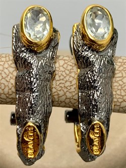 *Серьги Празиолит Арт 2102-844 Вес 9,53 г - фото 222405 *Серьги Празиолит Арт 2102-844 Вес 9,53 г - фото 222405