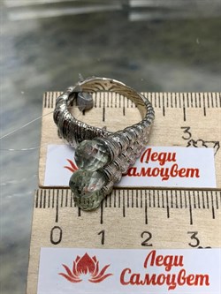 *Кольцо р.18,25 Празиолит Арт 1532-551 Вес 11,6 г - фото 222425 *Кольцо р.18,25 Празиолит Арт 1532-551 Вес 11,6 г - фото 222425