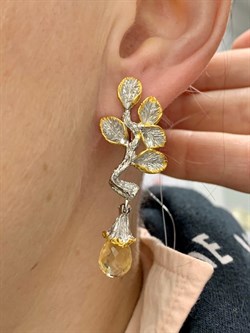 *Серьги Цитрин Арт 2444-Цитрин Вес 12,36 г - фото 222497 *Серьги Цитрин Арт 2444-Цитрин Вес 12,36 г - фото 222497