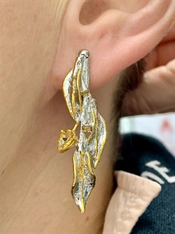 *Серьги Цитрин Урал Арт 2191 Вес 10,49 г - фото 222506