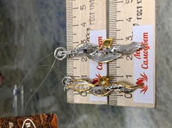 *Серьги Цитрин Урал Арт 2191 Вес 10,49 г - фото 222517