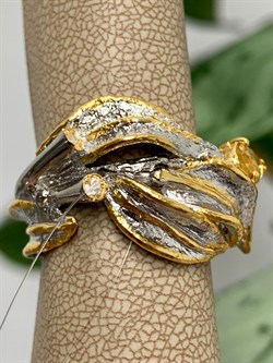 *Кольцо р.18 Цитрин Урал Арт 1570-586 Вес 7,18 г - фото 222521