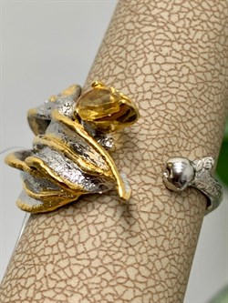 *Кольцо р.18 Цитрин Урал Арт 1570-586 Вес 7,18 г - фото 222522