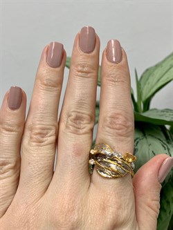 *Кольцо р.18 Цитрин Урал Арт 1570-586 Вес 7,18 г - фото 222524