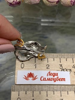 *Кольцо р.18 Цитрин Урал Арт 1570-586 Вес 7,18 г - фото 222526