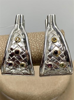 *Серьги Аметист Гранат Хризолит Дымчатый Кварц Арт 2185-831 Вес 13,68 г - фото 222597 *Серьги Аметист Гранат Хризолит Дымчатый Кварц Арт 2185-831 Вес 13,68 г - фото 222597