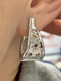 *Серьги Аметист Гранат Хризолит Дымчатый Кварц Арт 2185-831 Вес 13,68 г - фото 222599 *Серьги Аметист Гранат Хризолит Дымчатый Кварц Арт 2185-831 Вес 13,68 г - фото 222599