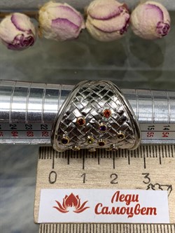 *Кольцо р.19 Аметист Гранат Хризолит Дымчатый Кварц Арт 1533-562 Вес 8,67 г - фото 222605 *Кольцо р.19 Аметист Гранат Хризолит Дымчатый Кварц Арт 1533-562 Вес 8,67 г - фото 222605