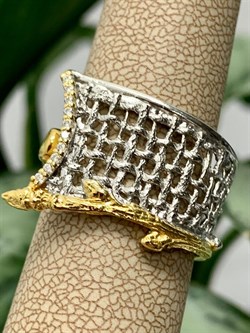 *Кольцо р.18 Хризолит Арт 1645 Вес 4,87 г - фото 222702