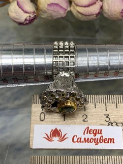 *Кольцо р.18,25 Хризолит Урал АРТ 1224-496 Вес 13,88 г - фото 222722