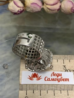 *Кольцо р.18,25 Хризолит Урал АРТ 1224-496 Вес 13,88 г - фото 222730