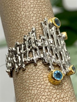 *Кольцо р.18 Голубой Топаз Арт 12095 Вес 4,93 г - фото 222789 *Кольцо р.18 Голубой Топаз Арт 12095 Вес 4,93 г - фото 222789