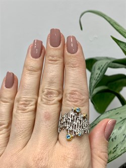 *Кольцо р.18 Голубой Топаз Арт 12095 Вес 4,93 г - фото 222792 *Кольцо р.18 Голубой Топаз Арт 12095 Вес 4,93 г - фото 222792