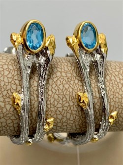 *Серьги Голубой Топаз Арт 2123 Вес 8,18 г - фото 222796 *Серьги Голубой Топаз Арт 2123 Вес 8,18 г - фото 222796