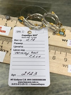 *Серьги Голубой Топаз Арт 2123 Вес 8,18 г - фото 222801 *Серьги Голубой Топаз Арт 2123 Вес 8,18 г - фото 222801
