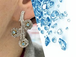 *Серьги Голубой Топаз Арт 2325 Вес 13,45 г - фото 222802 *Серьги Голубой Топаз Арт 2325 Вес 13,45 г - фото 222802