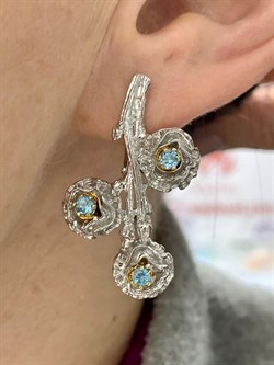 *Серьги Голубой Топаз Арт 2325 Вес 13,45 г - фото 222807 *Серьги Голубой Топаз Арт 2325 Вес 13,45 г - фото 222807