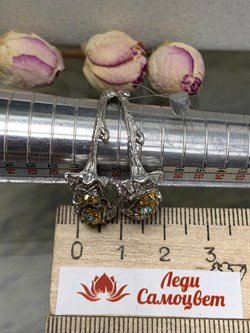 *Кольцо р.18,5 Голубой Топаз Арт 1890-162 Вес 9,64 г - фото 222820