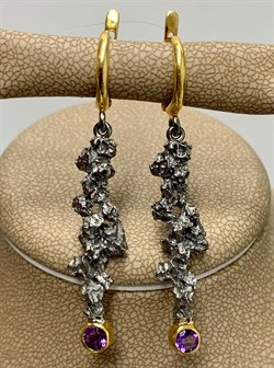 *Серьги Аметист Урал Арт 2141-741 Вес 6,52 г - фото 222936 *Серьги Аметист Урал Арт 2141-741 Вес 6,52 г - фото 222936