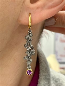 *Серьги Аметист Урал Арт 2141-741 Вес 6,52 г - фото 222937 *Серьги Аметист Урал Арт 2141-741 Вес 6,52 г - фото 222937