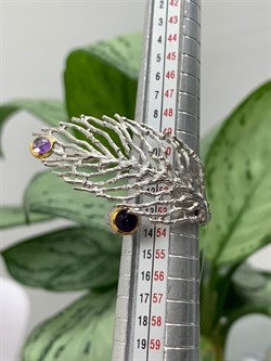 *Кольцо р.17 Аметист Арт 1411-аметист Вес 9,68 г - фото 222946