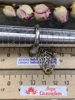 *Кольцо р.17 Аметист Арт 1411-аметист Вес 9,68 г - фото 222947